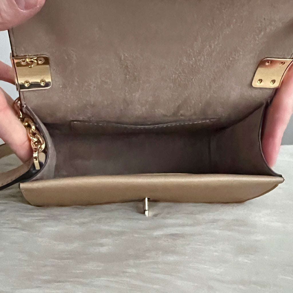 Michael Kors Two Tone Leather Monogram Patchwork 3 Way Shoulder Bag Like New