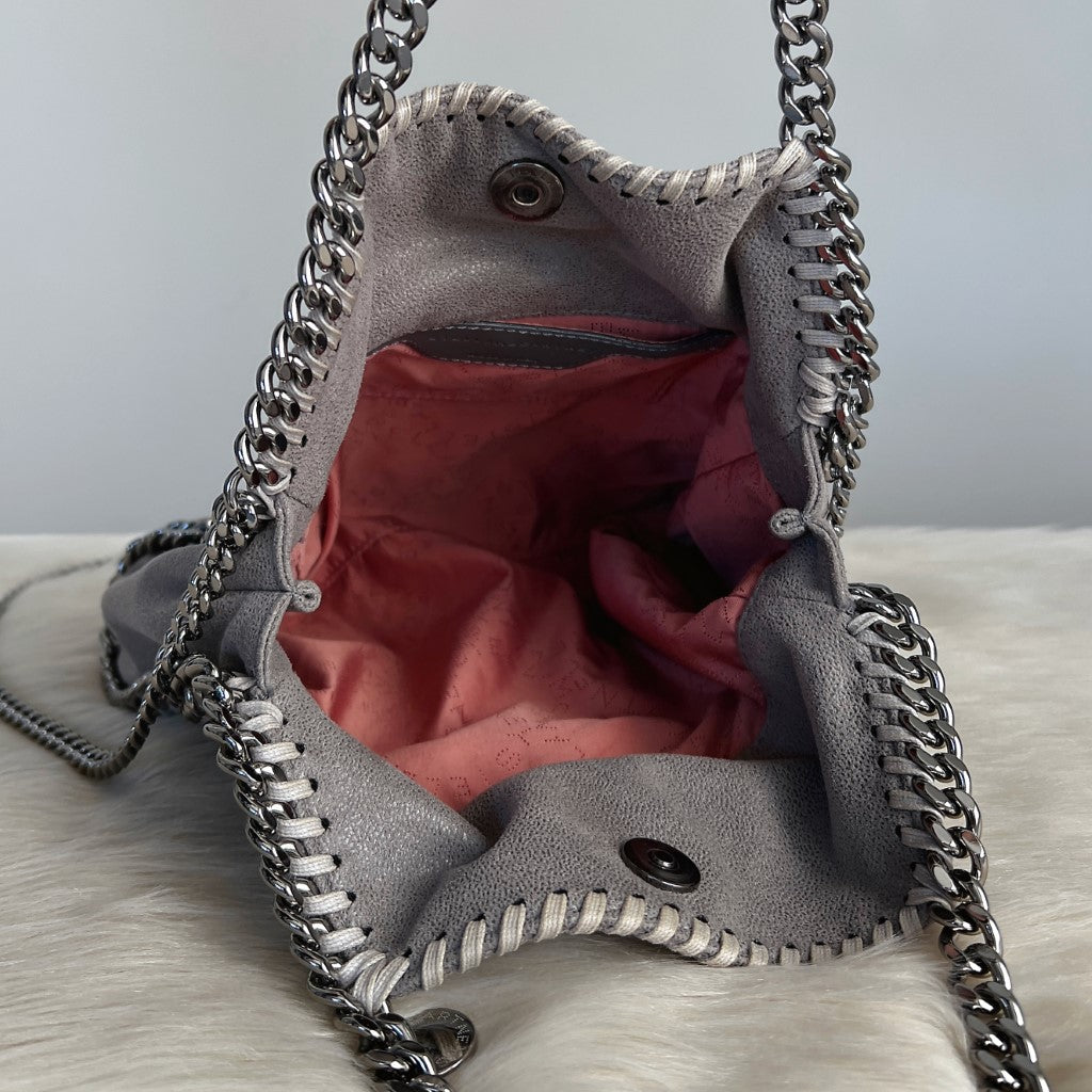 Stella Mccartney Grey Signature Falabella 2 Way Shoulder Bag Excellent
