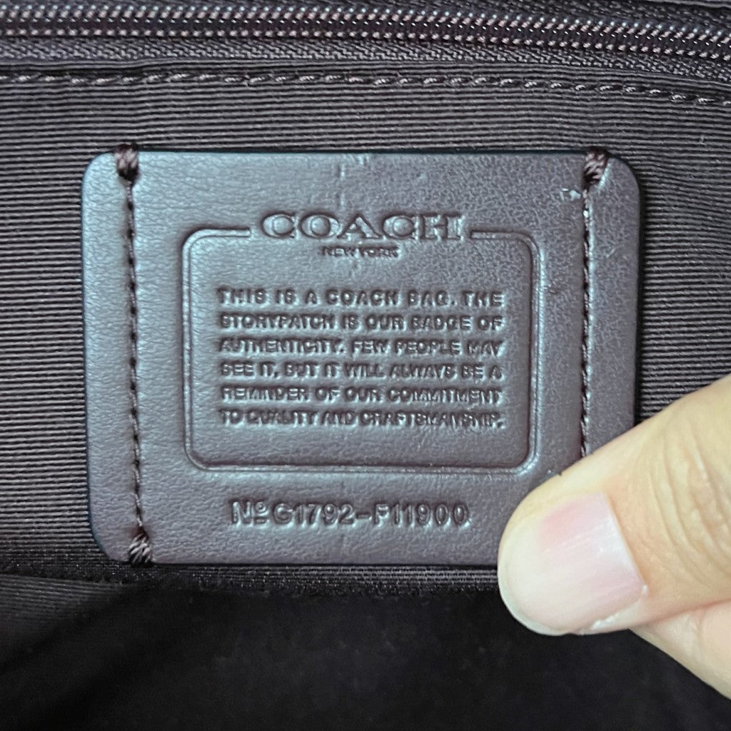 Coach Metallic Brown Leather Chain Detail Career Shoulder Bag Like New