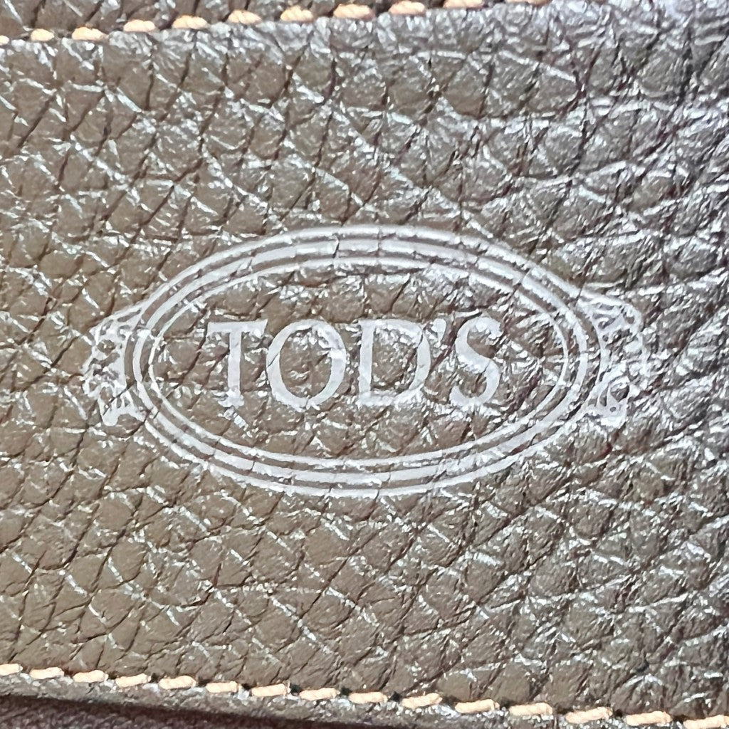 Tod's Black Leather Fold Detail 2 Way Bag Excellent