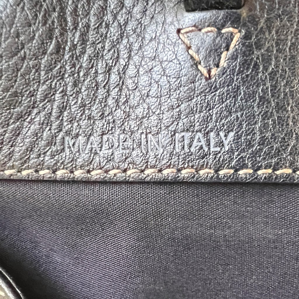 Tod's Black Leather Fold Detail 2 Way Bag Excellent
