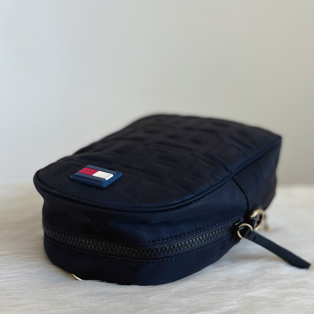 Tommy Hilfiger Navy H Pattern Small 2 Way Backpack