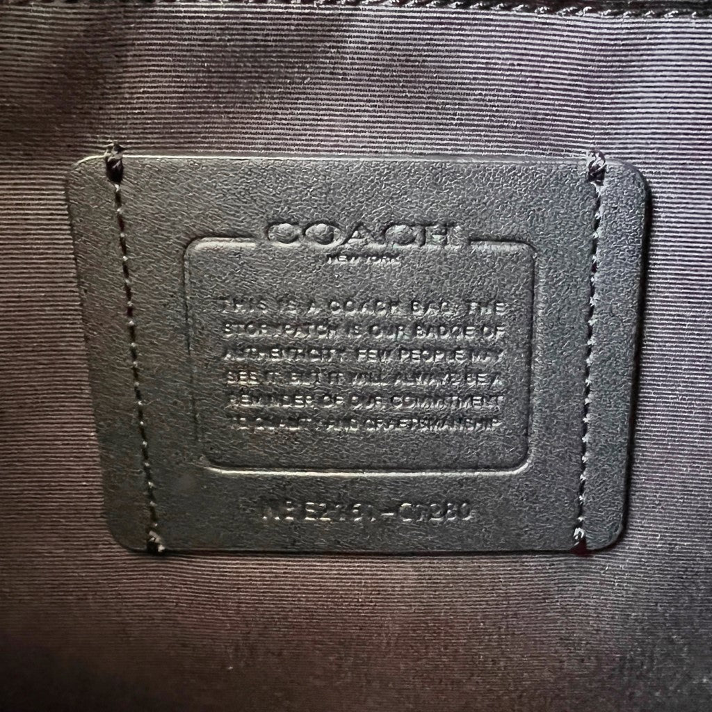 Coach Black Leather Front Logo 3 Way Mini Backpack Like New