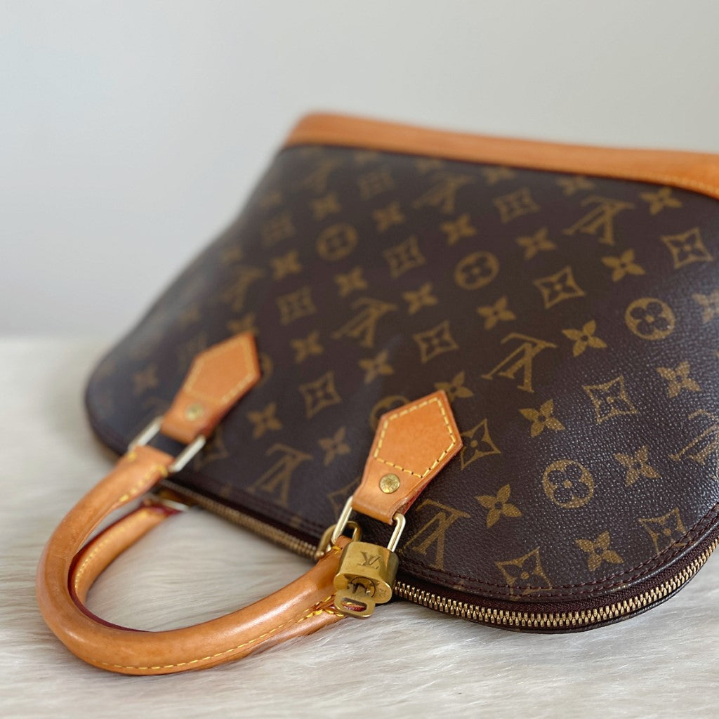 Louis Vuitton Signature Monogram Alma Tote + Lock & Key