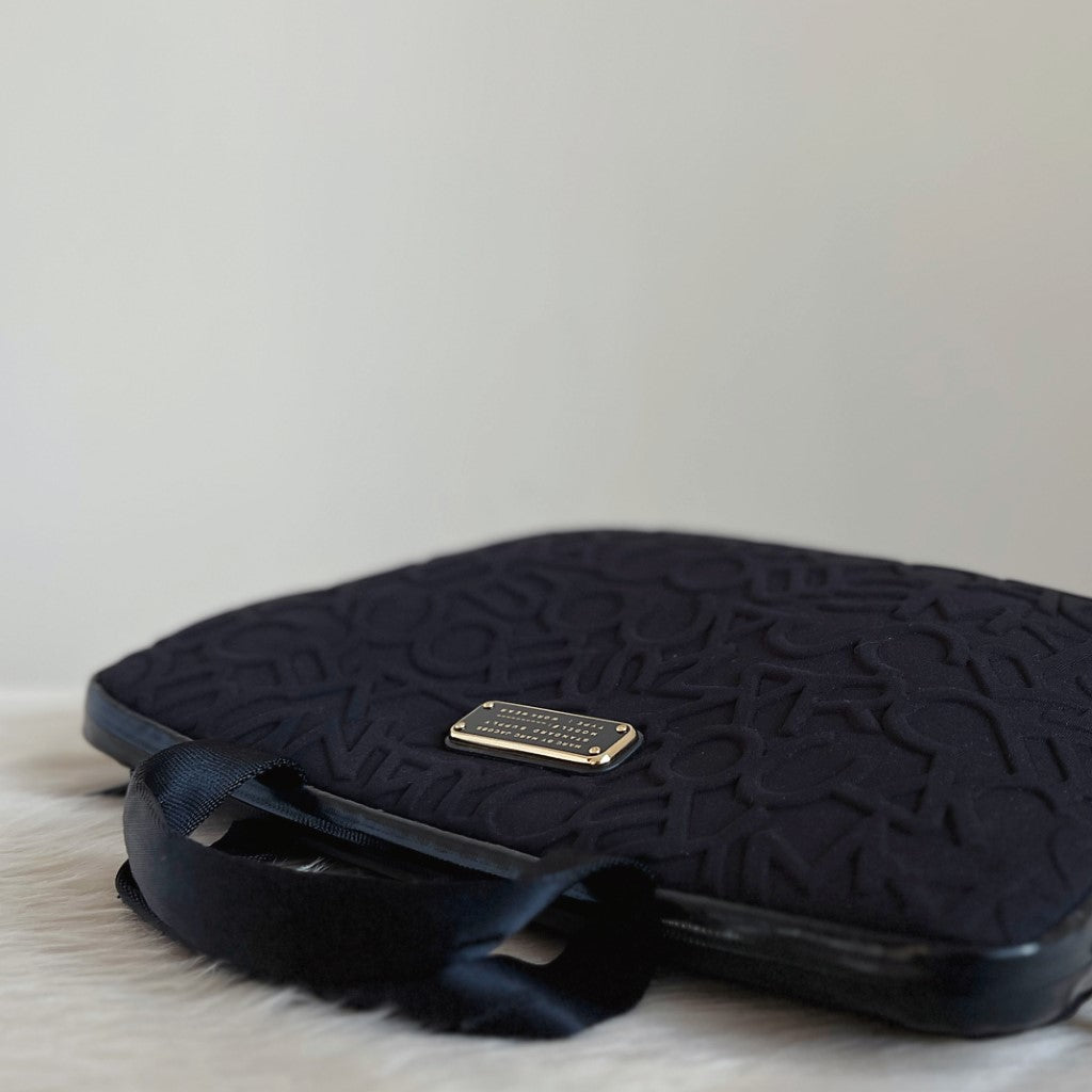 Marc Jacobs Black Front Logo 2 Way Laptop Shoulder Bag