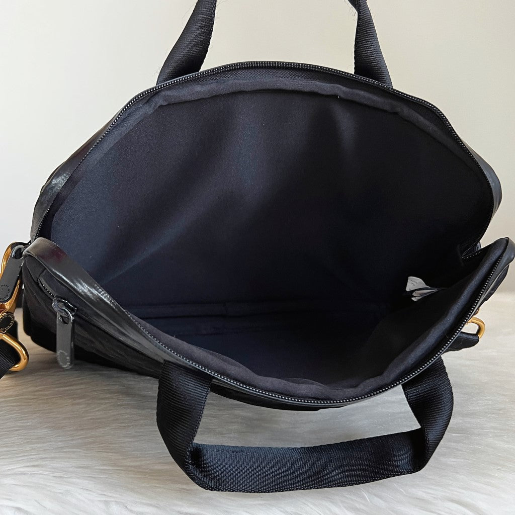 Marc Jacobs Black Front Logo 2 Way Laptop Shoulder Bag