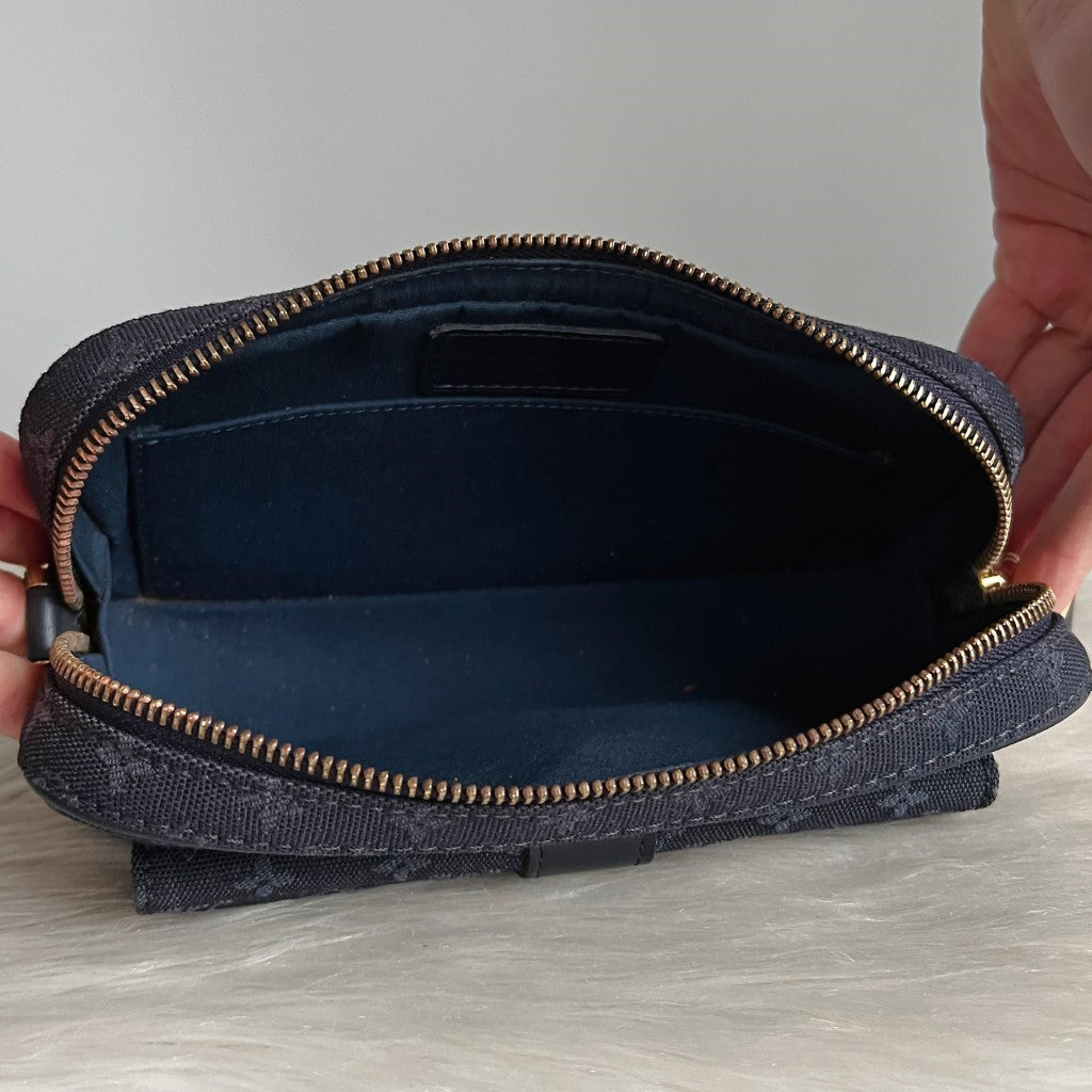 Louis Vuitton Navy Leather Monogram Julliet MM Crossbody Shoulder Bag Excellent