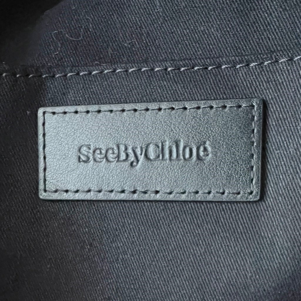 See by Chloe Dark Grey Drawstring Multi Pocket Backpack Like New