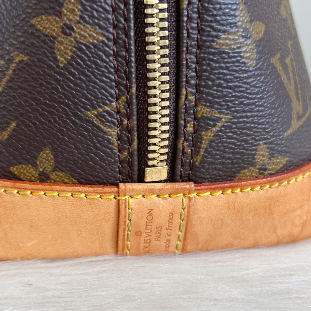 Louis Vuitton Signature Monogram Alma Tote + Lock & Key
