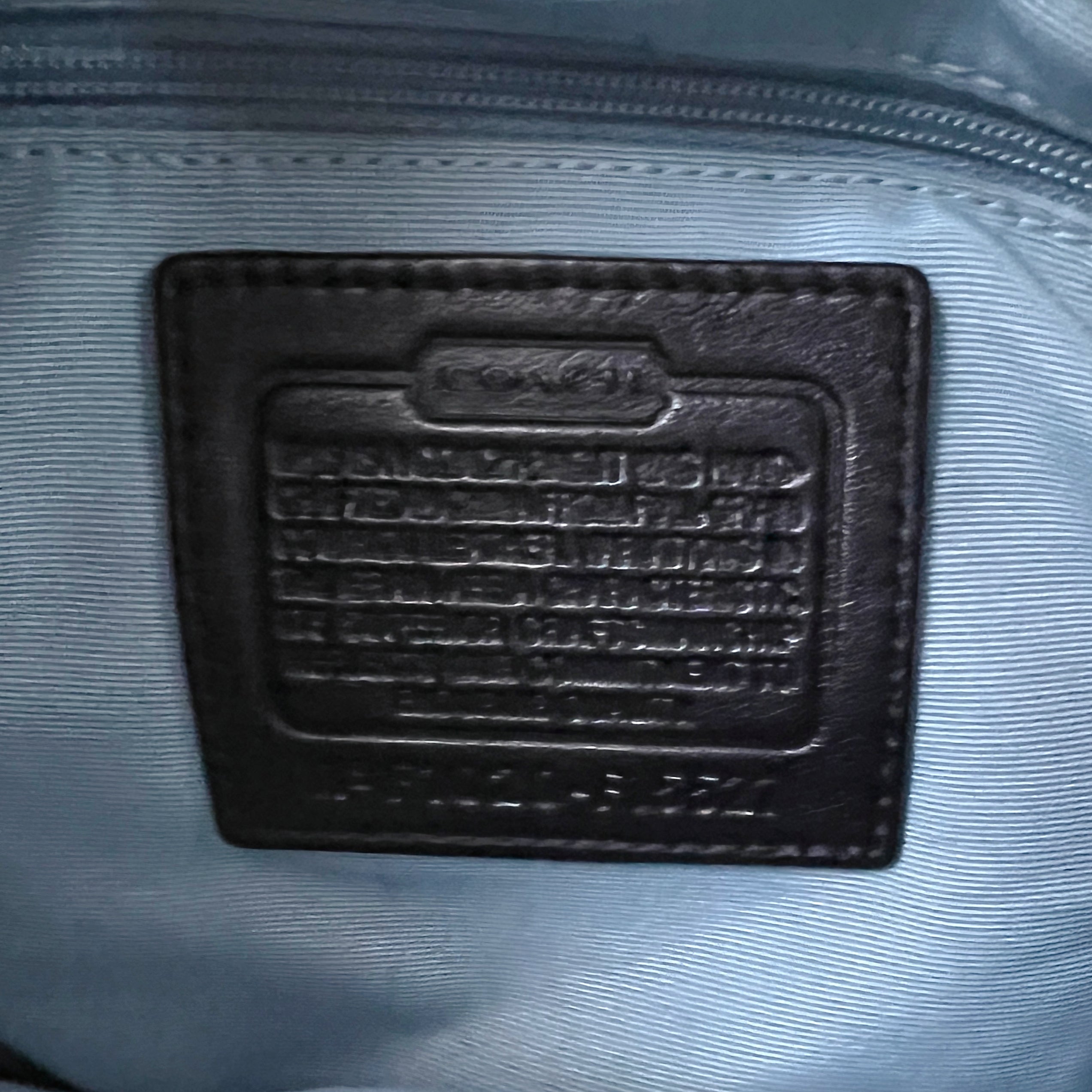 Coach Black Leather Front Buckle Triple Compartment Shoulder Bag Excellent