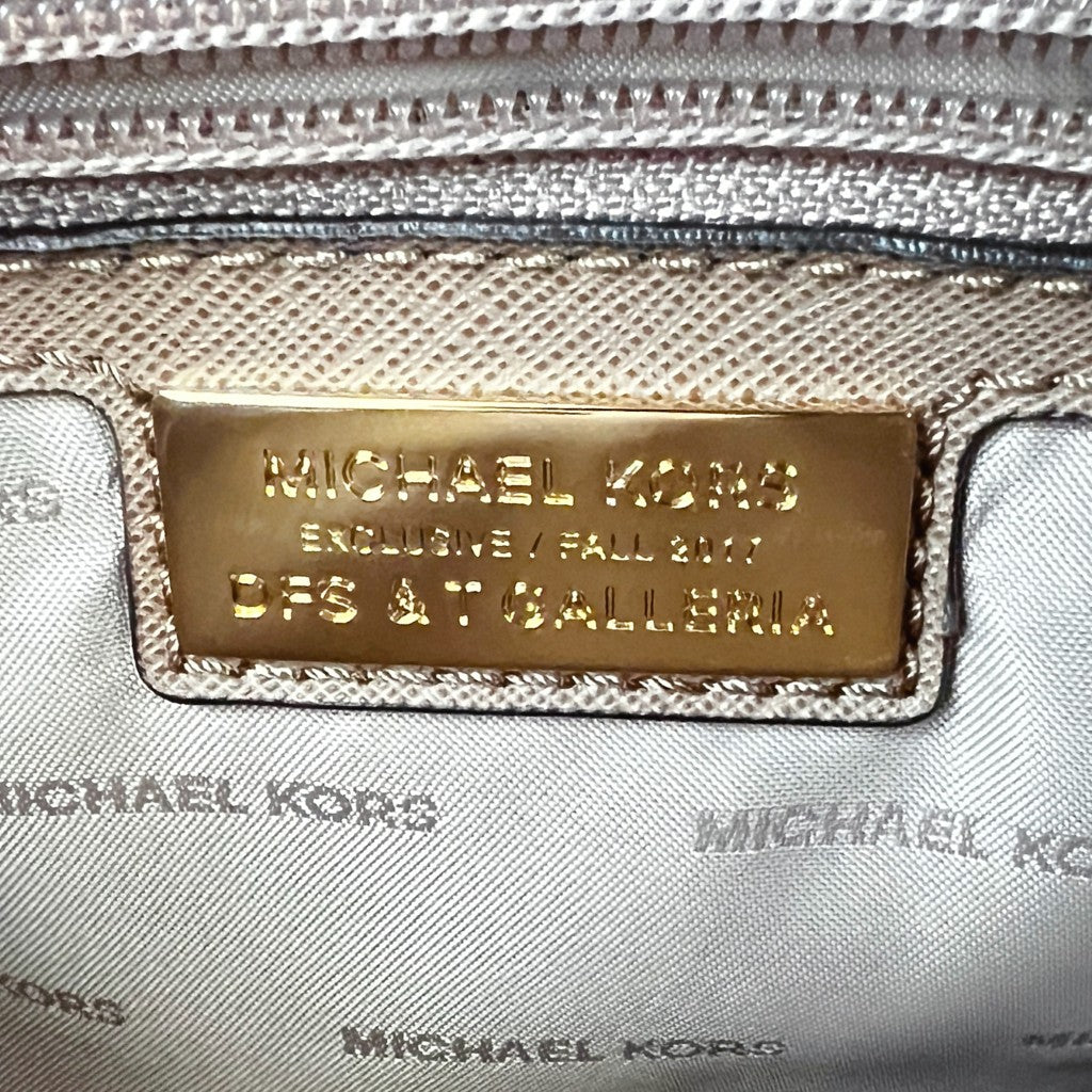 Michael Kors Two Tone Leather Triple Compartment 2 Way Shoulder Bag Like New