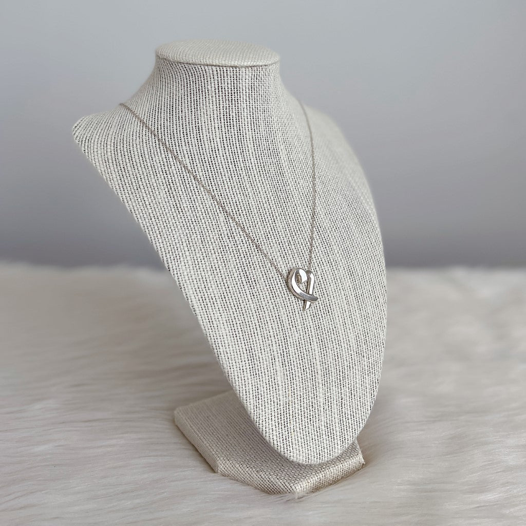 Tiffany & Co Paloma Picasso Silver Loving Heart Necklace Excellent