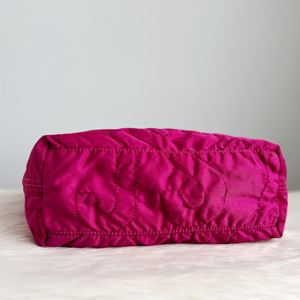 Marc Jacobs Signature Fuchsia Shopper Shoulder Bag