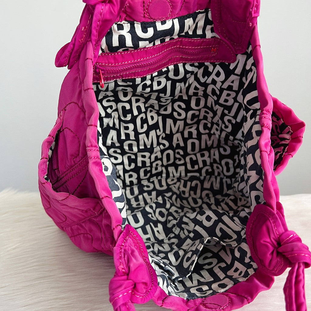 Marc Jacobs Signature Fuchsia Shopper Shoulder Bag