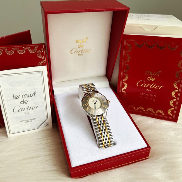 Cartier Must 21 Sapphire Crown Unisex Wrist Watch Fully Serviced