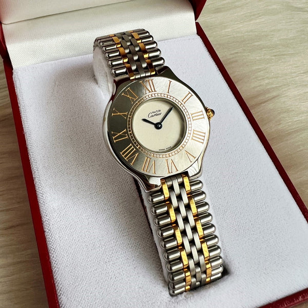 Cartier Must 21 Sapphire Crown Unisex Wrist Watch Fully Serviced