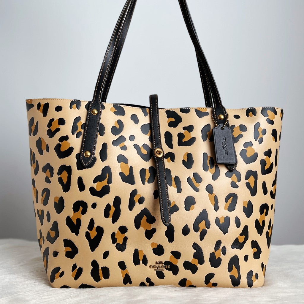 Leopard print purse coach online