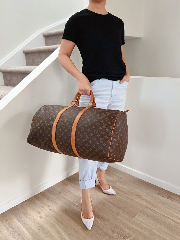 Louis Vuitton Signature Monogram Keepall 50 Travel Bag