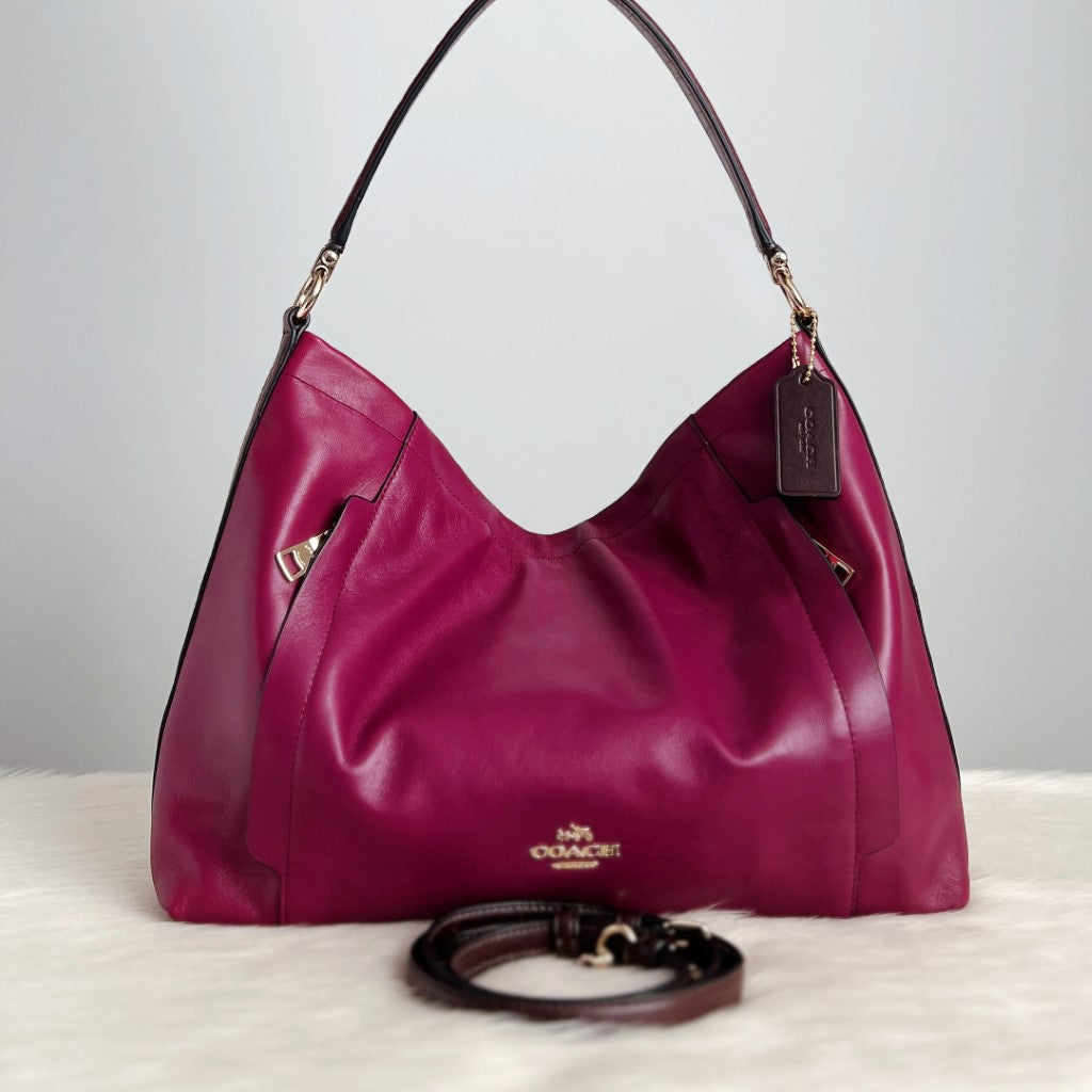 Coach edie shoulder hot sale bag 31 oxblood