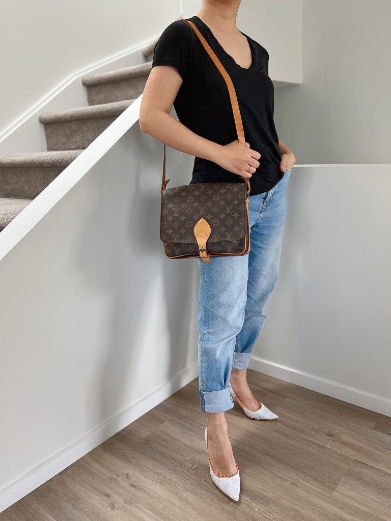 Louis Vuitton Signature Monogram Cartouchiere GM Crossbody Shoulder Bag