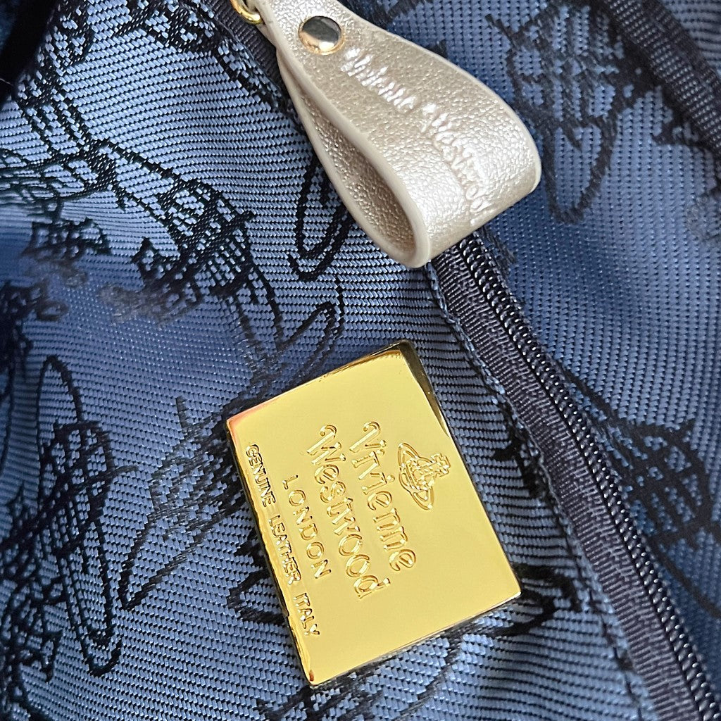 Vivienne Westwood Gold Patent Leather Box Shoulder Bag New with Tags