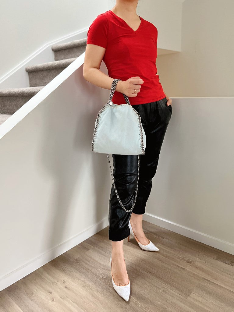 Stella McCartney Light Blue Signature Falabella Shoulder Bag