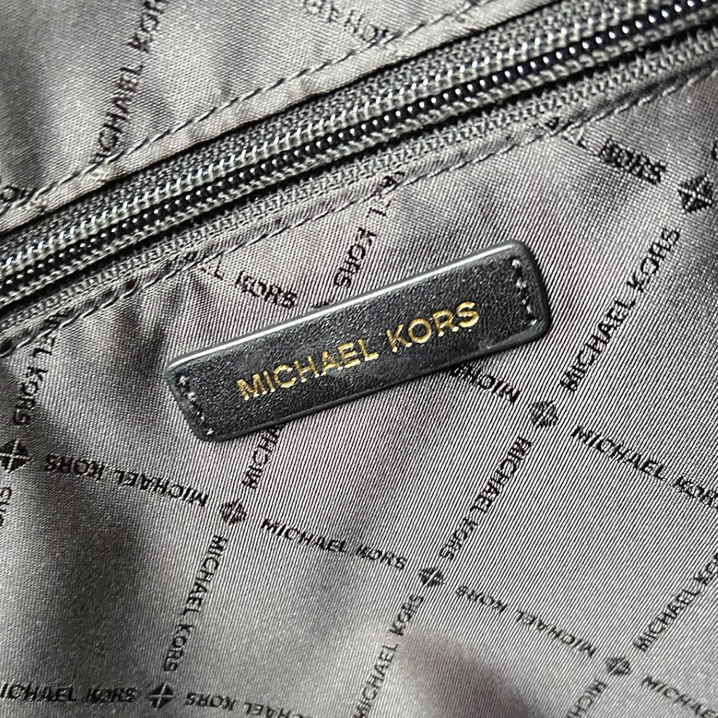 Michael Kors Black Leather Triple Compartment Large Shoulder Bag Excellent