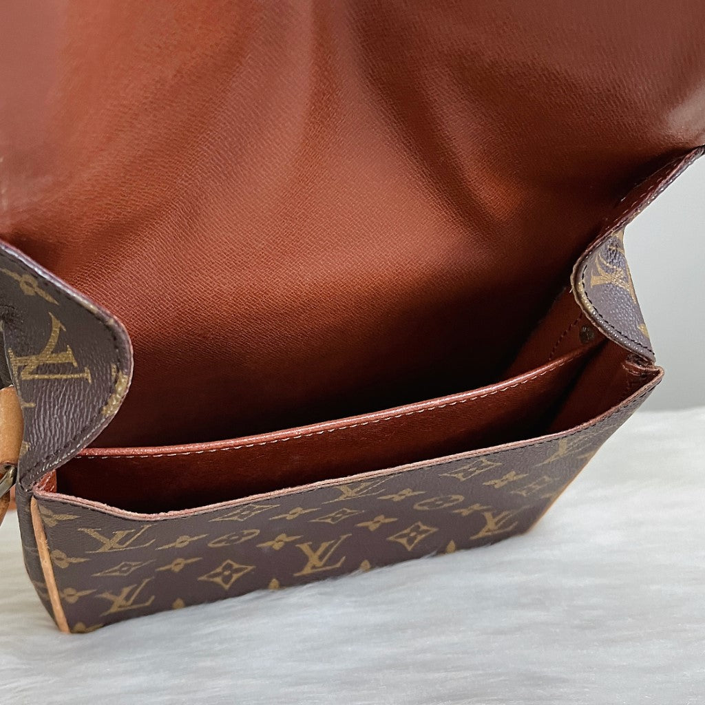 Louis Vuitton Signature Monogram Cartouchiere MM Crossbody Shoulder Bag