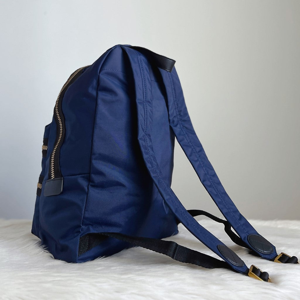 Marc Jacobs Navy Layered Zip Detail Backpack Excellent