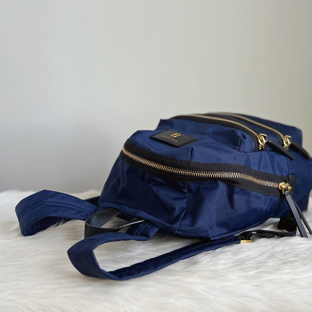 Marc Jacobs Navy Layered Zip Detail Backpack Excellent