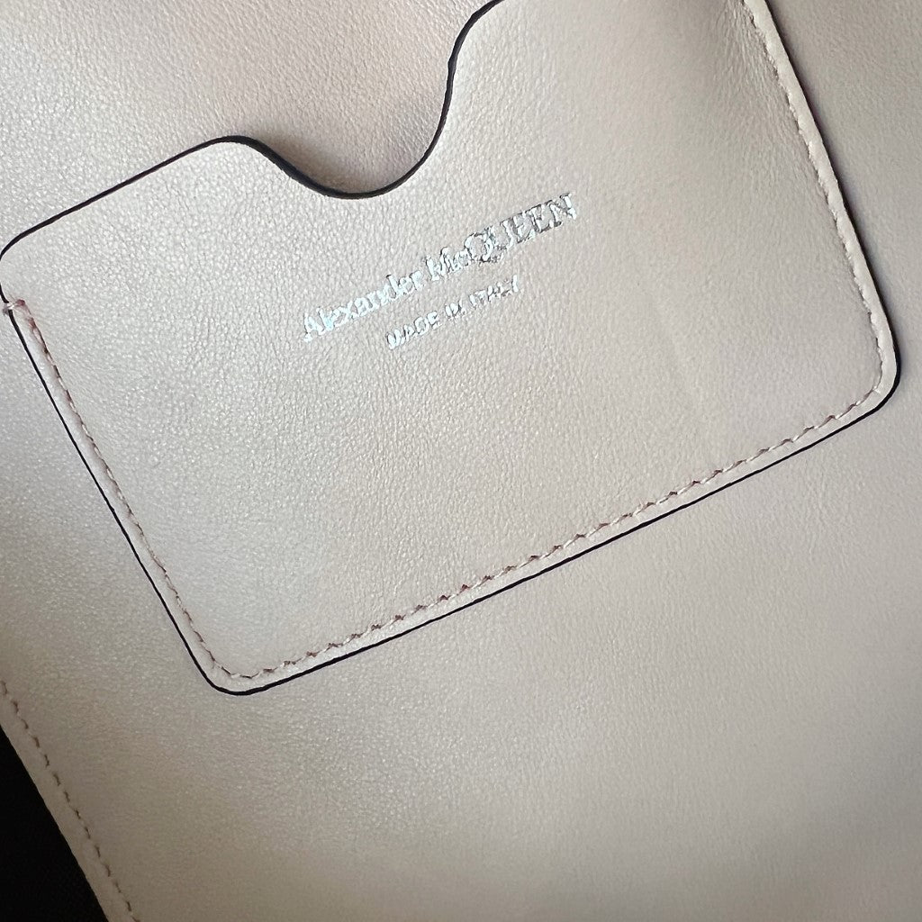 Alexander McQueen Two Tone Leather Stripe Shoulder Bag Excellent