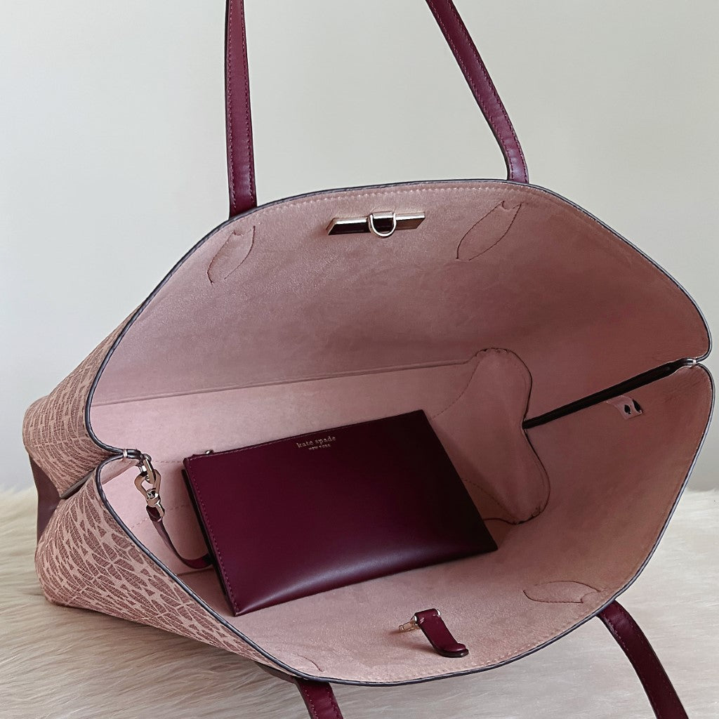 Michael Kors Pink Leather MK Monogram Patchwork Shoulder Bag Like New