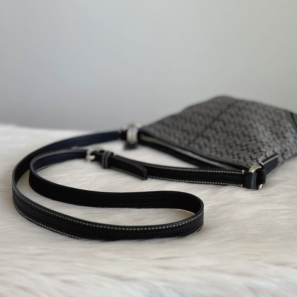 Coach Signature Monogram Small Crossbody Shoulder Bag
