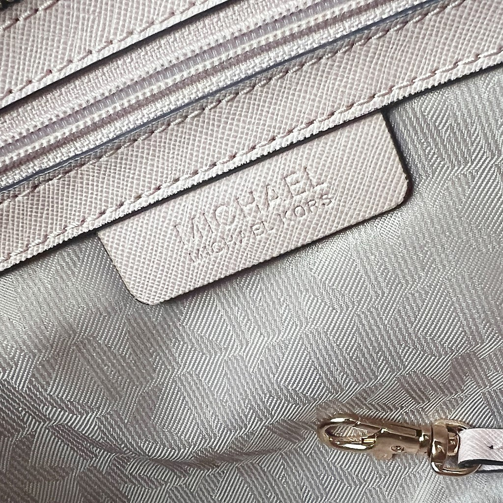 Michael Kors Pink Leather Stripe Detail 2 Way Shoulder Bag
