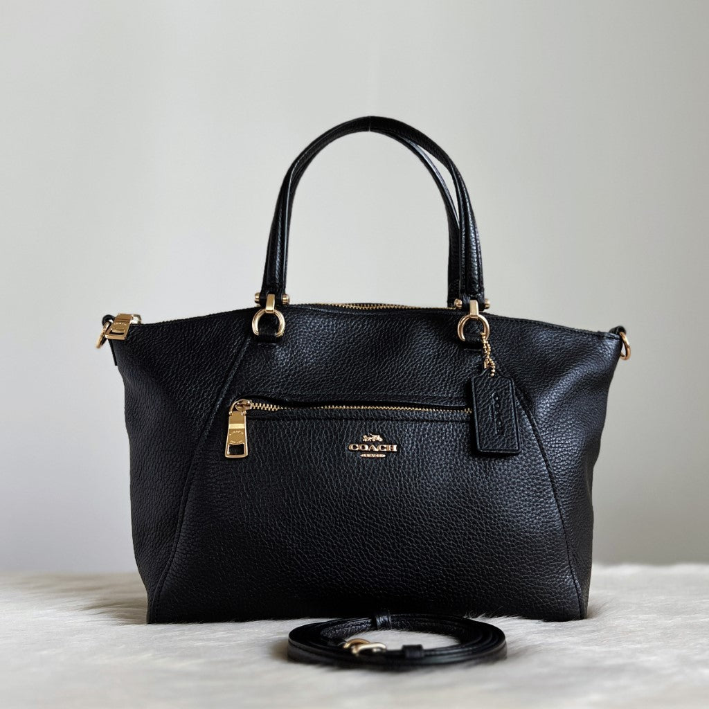 Coach Black Leather Satchel retail