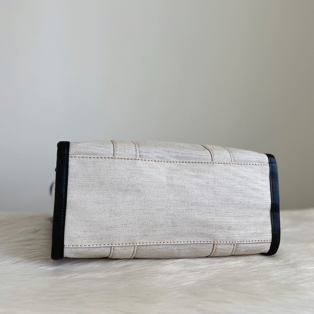 Marc Jacobs Two Tone Front Pattern Book Tote 2 Way Shoulder Bag