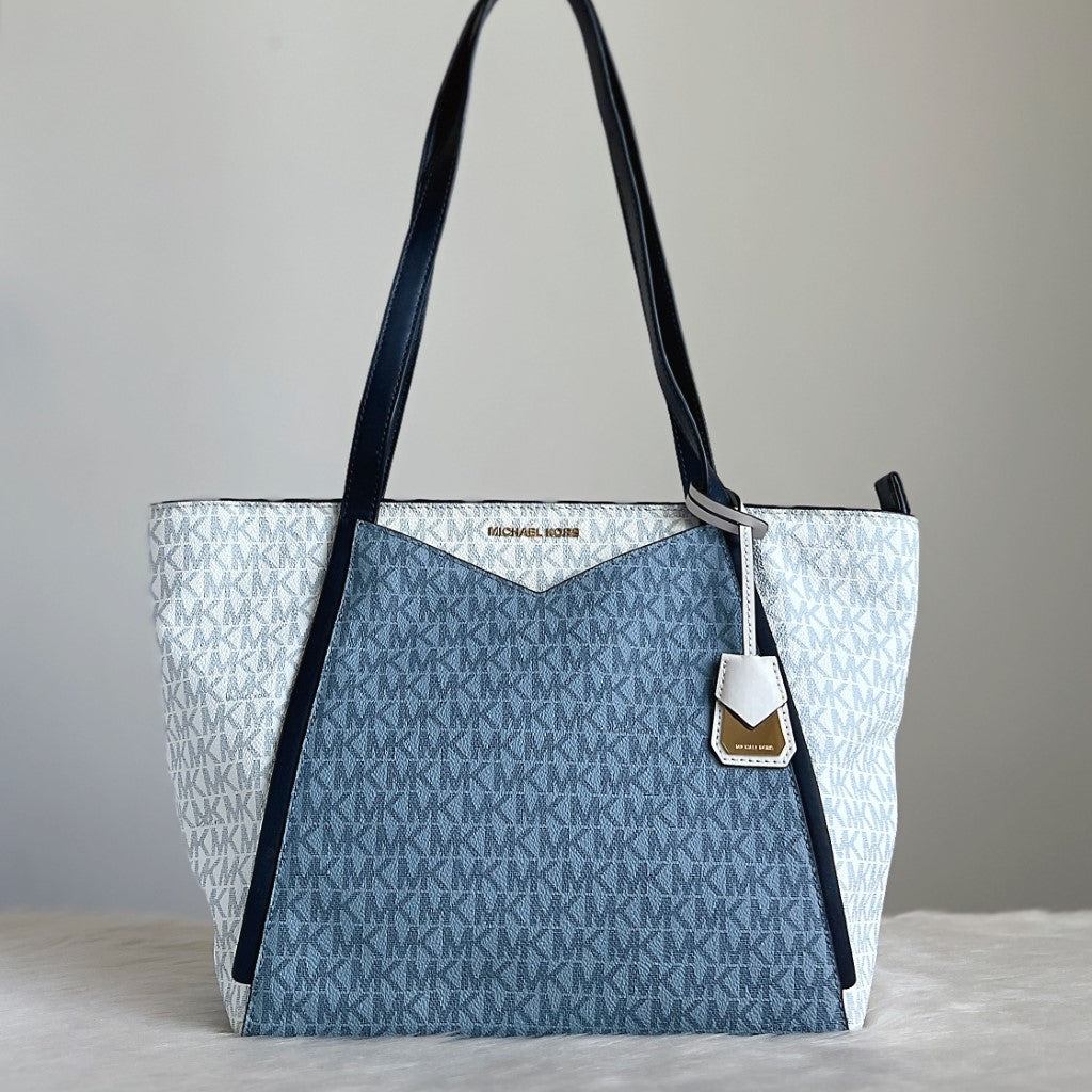 Michael Kors Tri-Tone MK Monogram Patchwork Shoulder Bag Like New