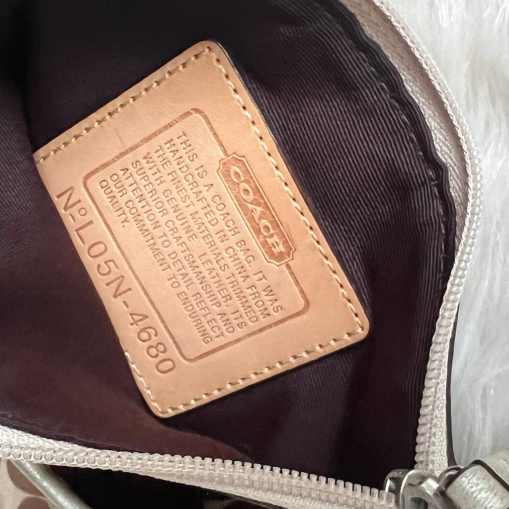 Coach Monogram Stripe Detail Small Crossbody Shoulder Bag