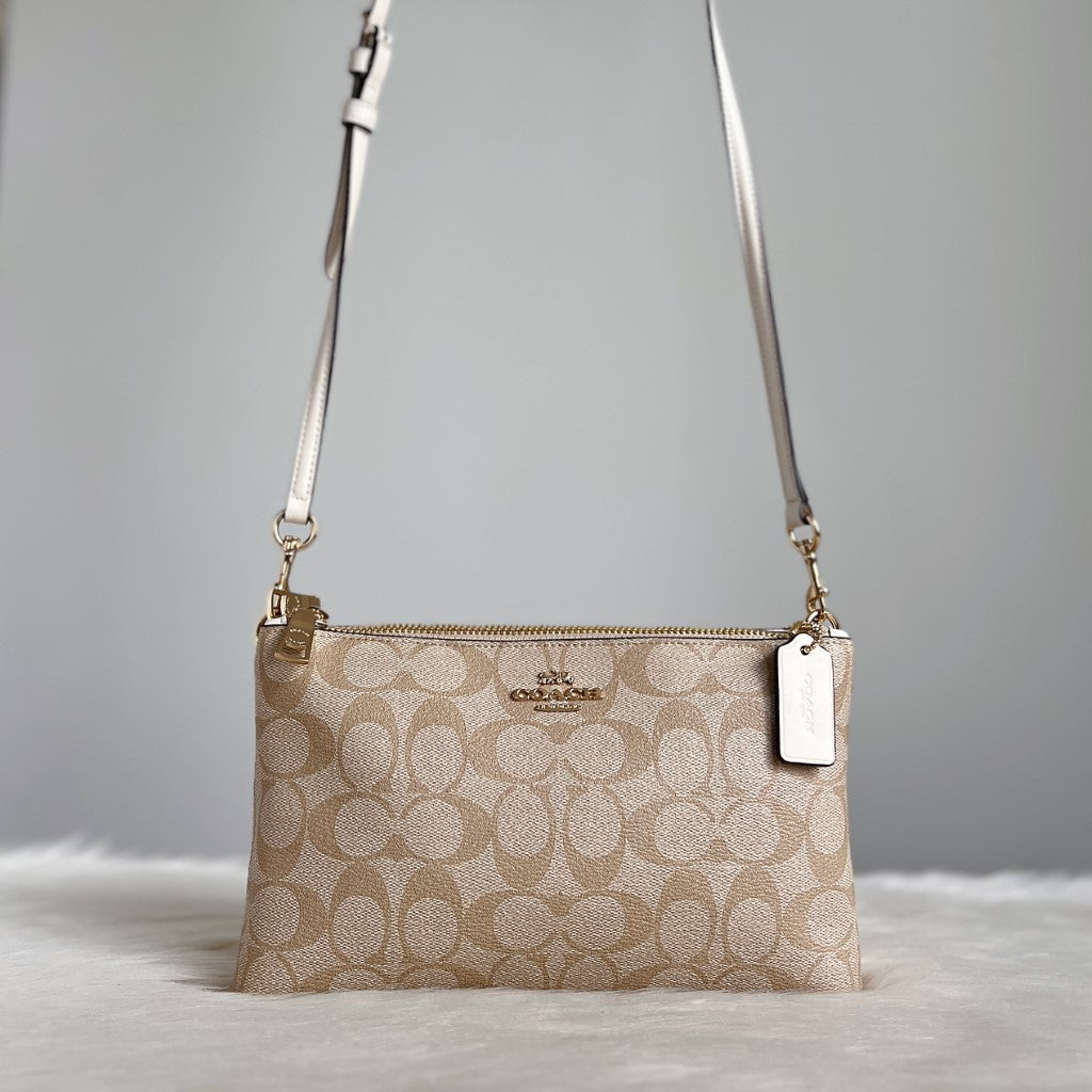 Coach Monogram Double Sided Crossbody Shoulder Bag Like New