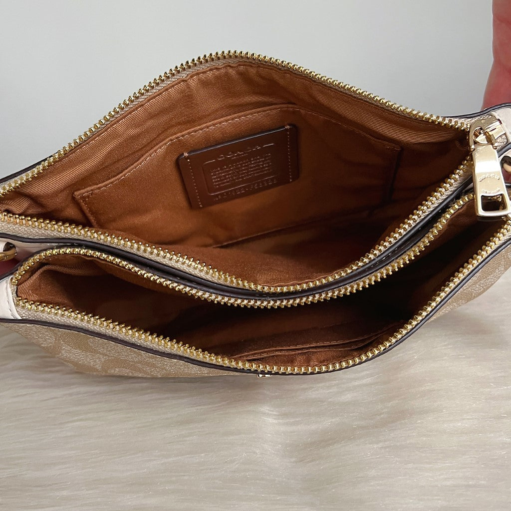 Coach Monogram Double Sided Crossbody Shoulder Bag Like New