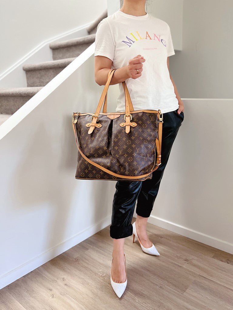 Louis Vuitton Signature Monogram Palermo GM Large 2 Way Shoulder Bag