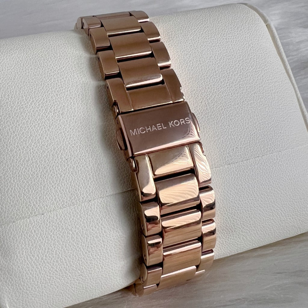 Michael Kors Rose Gold Bradshaw Crystal Women's Wrist Watch Like New