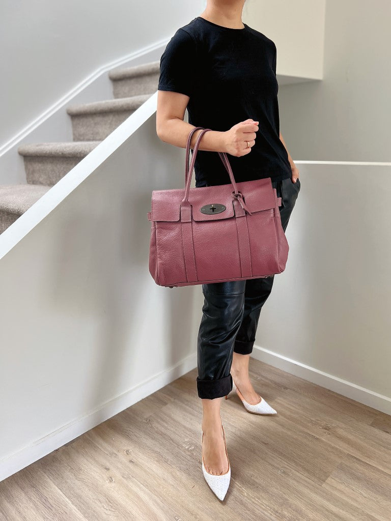 Mulberry Berry Leather Signature Bayswater Shoulder Bag