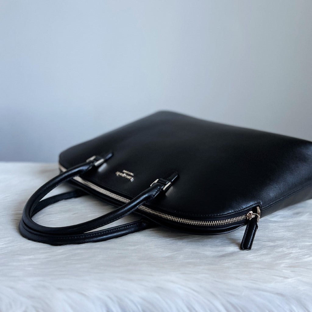 Kate Spade Black Leather Business 2 Way Shoulder Bag Like New