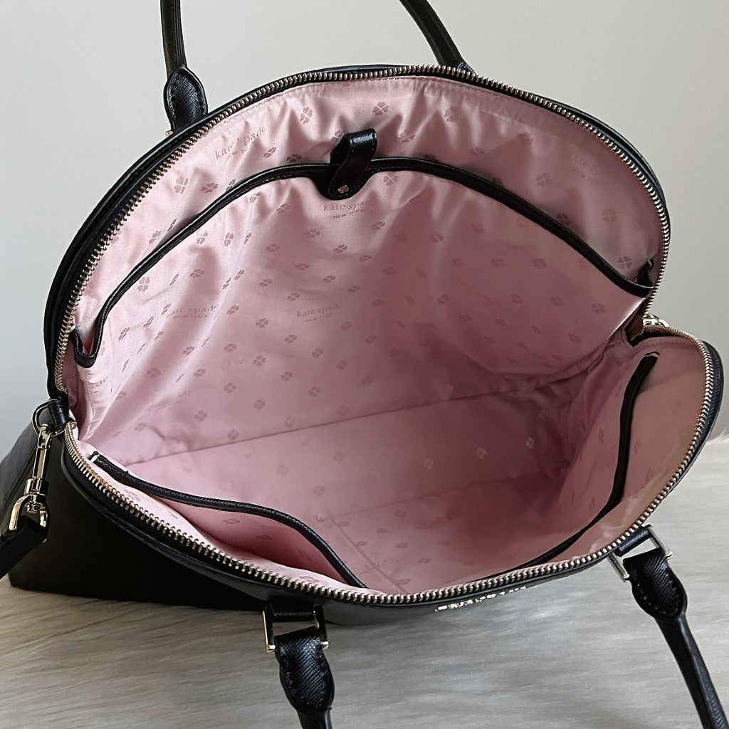 Kate Spade Black Leather Business 2 Way Shoulder Bag Like New