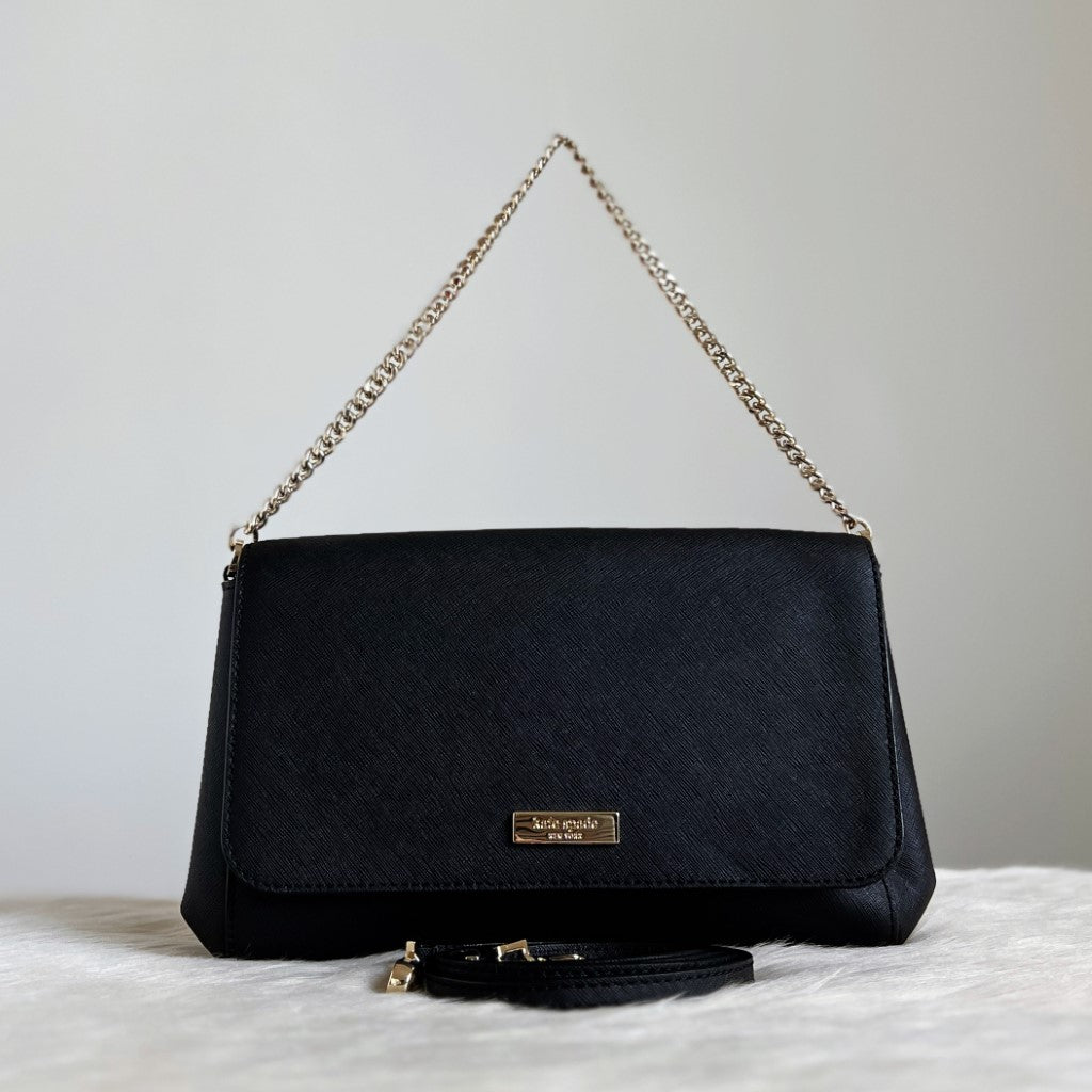 Kate spade black hot sale bag with gold chain