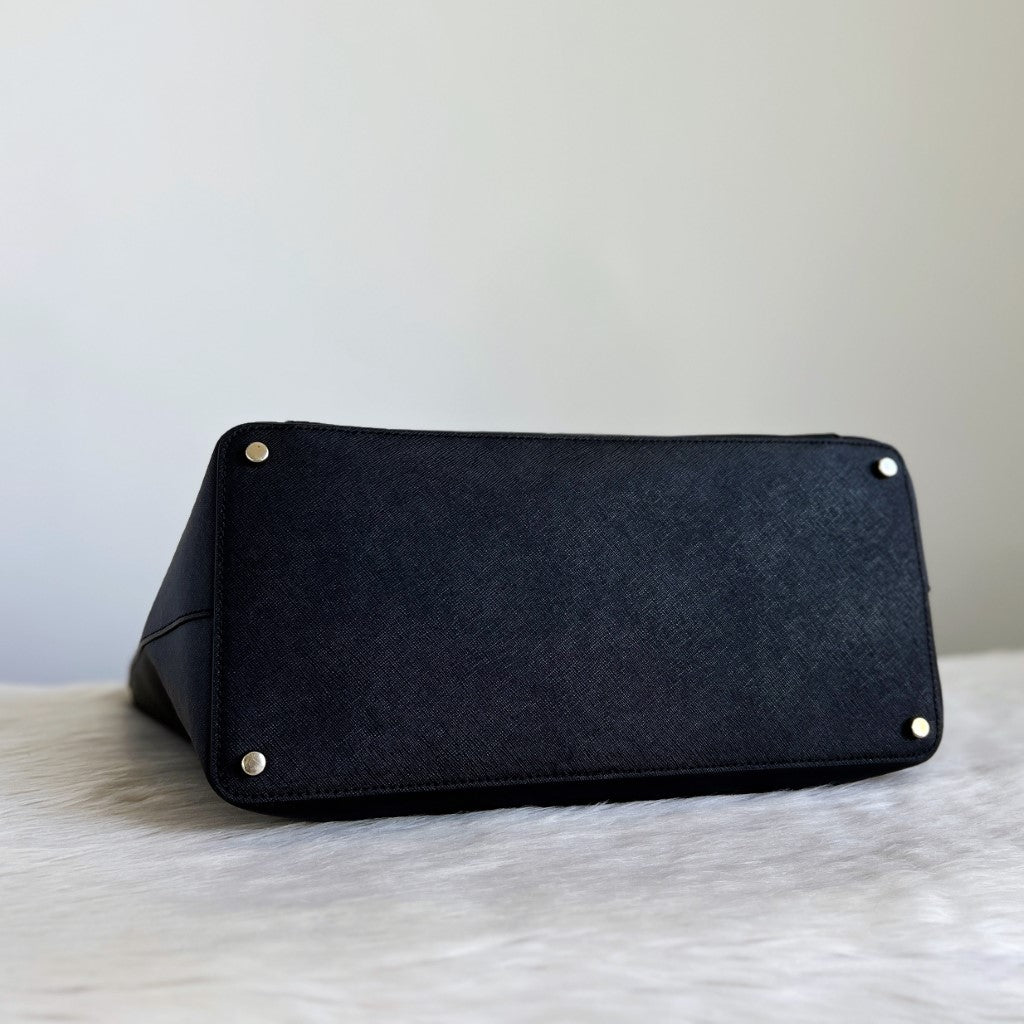 Kate Spade Black Leather Career Large Shoulder Bag Like New