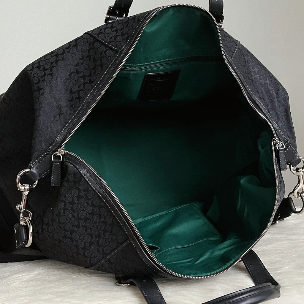 Coach Black Monogram Carryall Large Travel Bag Excellent