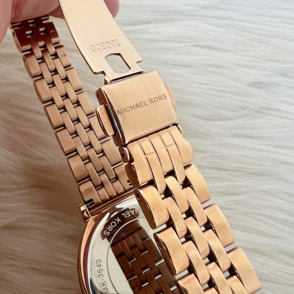 Michael Kors Rose Gold Cinthia Crystal Women's Wrist Watch Like New