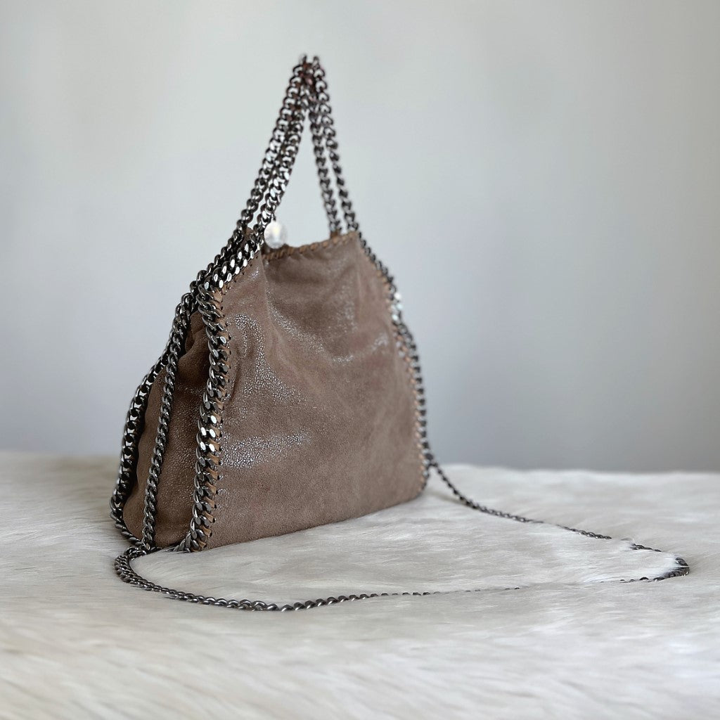 Stella Mccartney Mocha Signature Mini Falabella Shoulder Bag